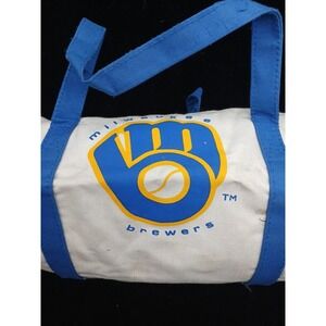 Vtg 1980s White Blue Canvas Brewers Pepsi Souvenir Duffel Bag Tote Small Kids